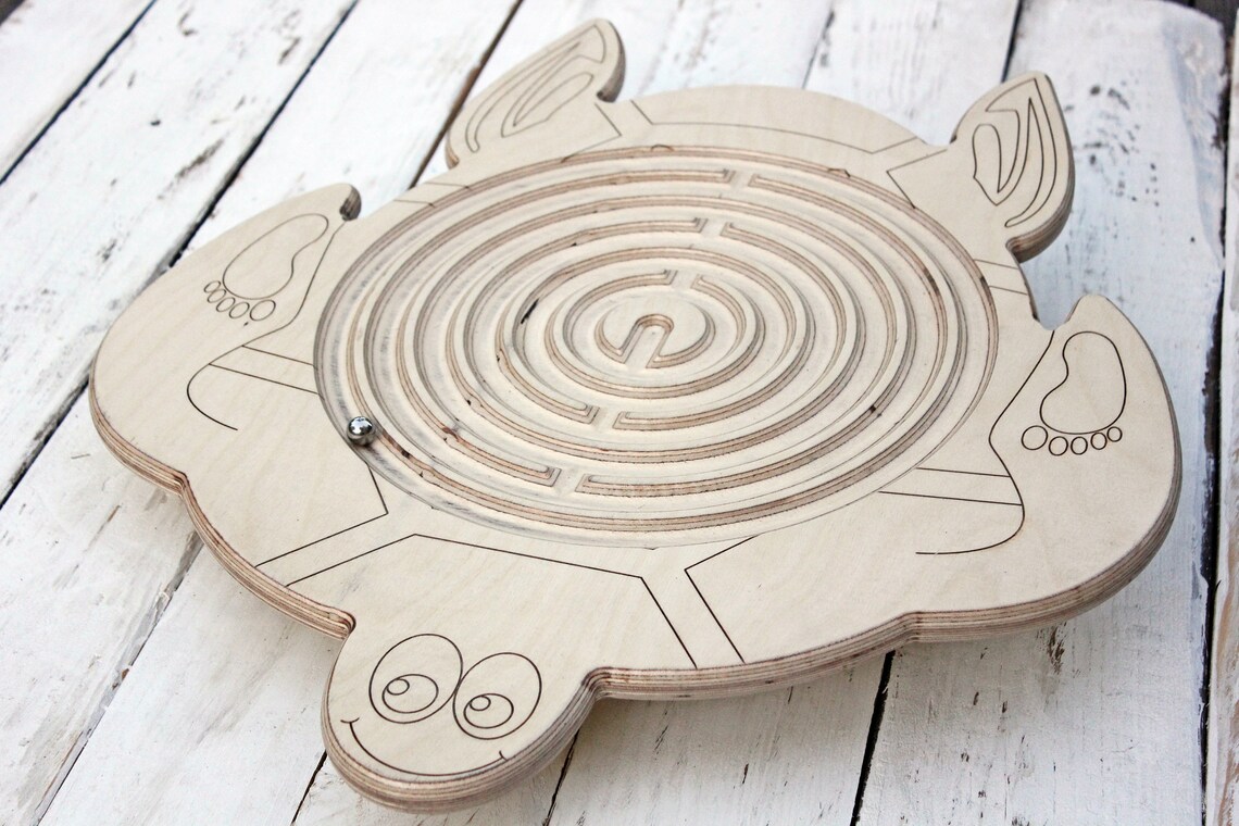 Wooden Balance Board Labyrinth Handmade toys Waldorf wood Etsy