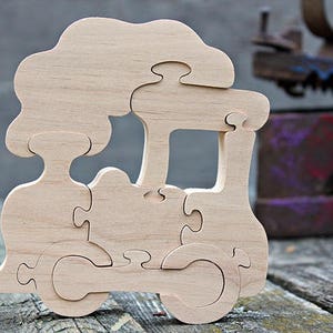 Handgemachter Holzzug, Weihnachtsspielzeug, Öko-Spielzeug, Natürliches Umweltfreundlich, Montessori Baby, Montessori Spielzeug Baby, Holzspielzeug, Holzpuzzle