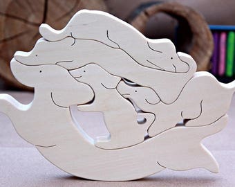 Cachorros de brinquedo de equilíbrio, Brinquedo quebra-cabeça, Quebra-cabeça de madeira, Brinquedos de madeira para crianças, Brinquedos para crianças, Animais Waldorf, Brinquedo de presente Waldorf, Brinquedo de presente de Natal