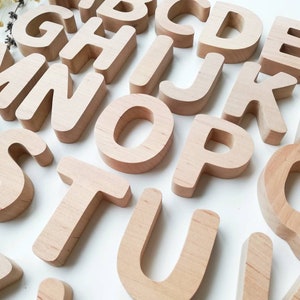 Alfabeto magnético de madera Montessori, letras del alfabeto abc, aprendizaje en casa, educación preescolar, juguetes Montessori al por mayor, imanes para el refrigerador