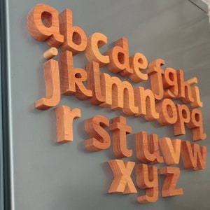 Imanes letras minúsculas Alfabeto Montessori letras minúsculas ABC Letras inglesas de madera Imanes Aprendizaje en casa preescolar