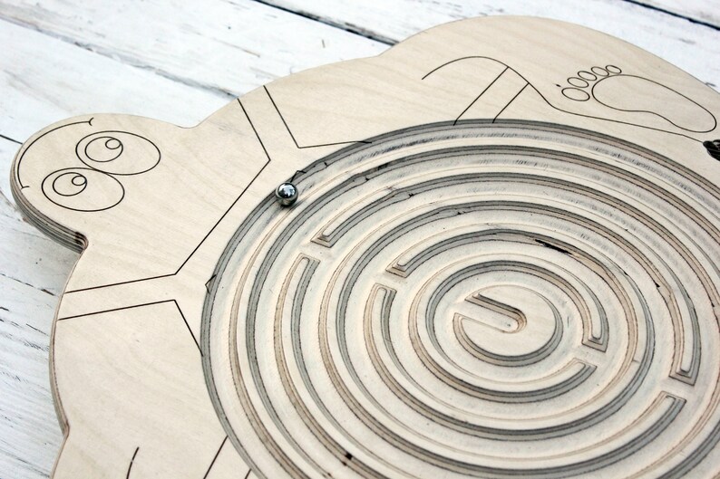 Wooden Balance Board Labyrinth Handmade toys Waldorf wood Etsy