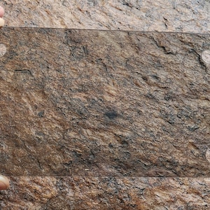 May include: A clear plastic sheet with four holes in the corners. The sheet is lying on a brown, textured surface.