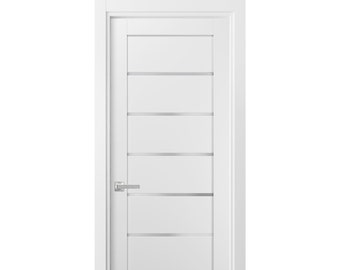 Pantry Kitchen Lite Door With Hardware Quadro 4002 White | Etsy