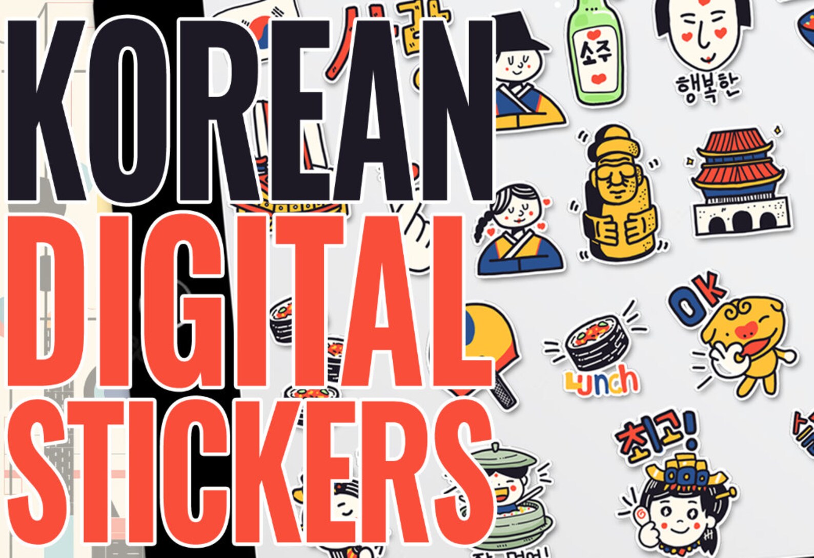 25 Unique Handmade Cute Korean Digital Stickers | Kawaii Journal ...