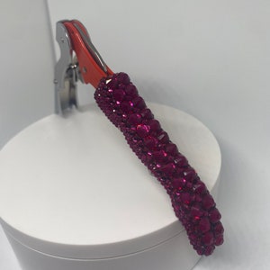 Bejeweled Wine Opener with Foil Cutter and Bottle Opener Gift Present (Rose Red)
