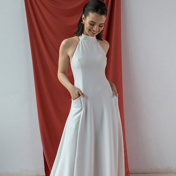 Mock Neck Wedding Dress - Etsy