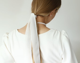 Nastro per capelli in chiffon da sposa - Accessorio per matrimonio boho