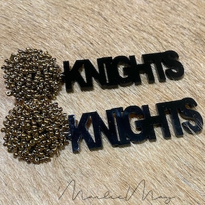 Knights gameday earrings