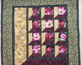 Art Quilt Attic Windows Tulips