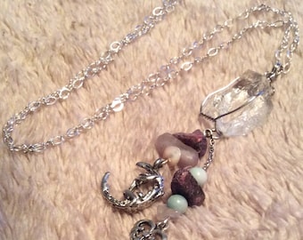 Clear Quartz Pendant Faerie