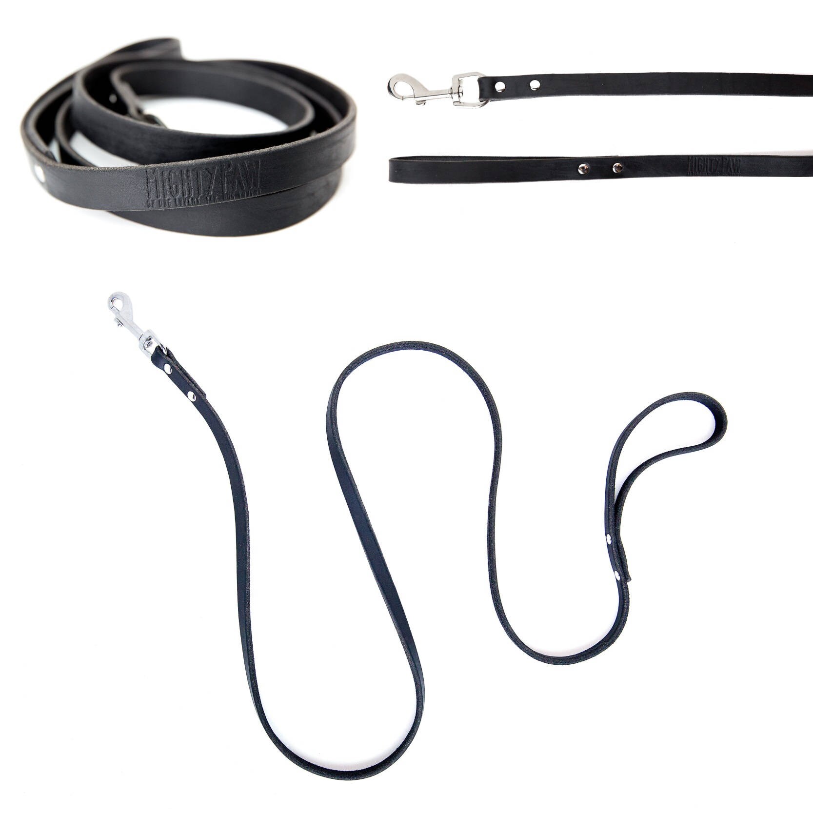 Mighty Paw Leather Dog Leash Super Soft Distressed Leather Etsy