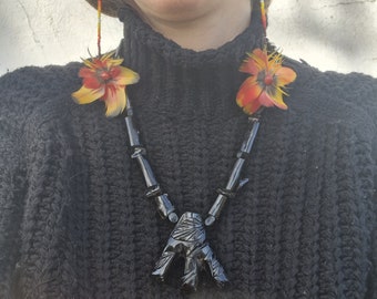 Black coral necklace