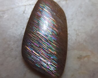 Rainbow Meteor Shower Sunstone Cabochon 24 x 12mm E38