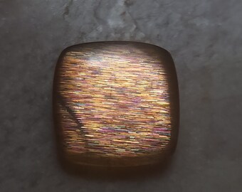 Rainbow Meteor Shower Sunstone Cabochon 9 x 9mm A4156