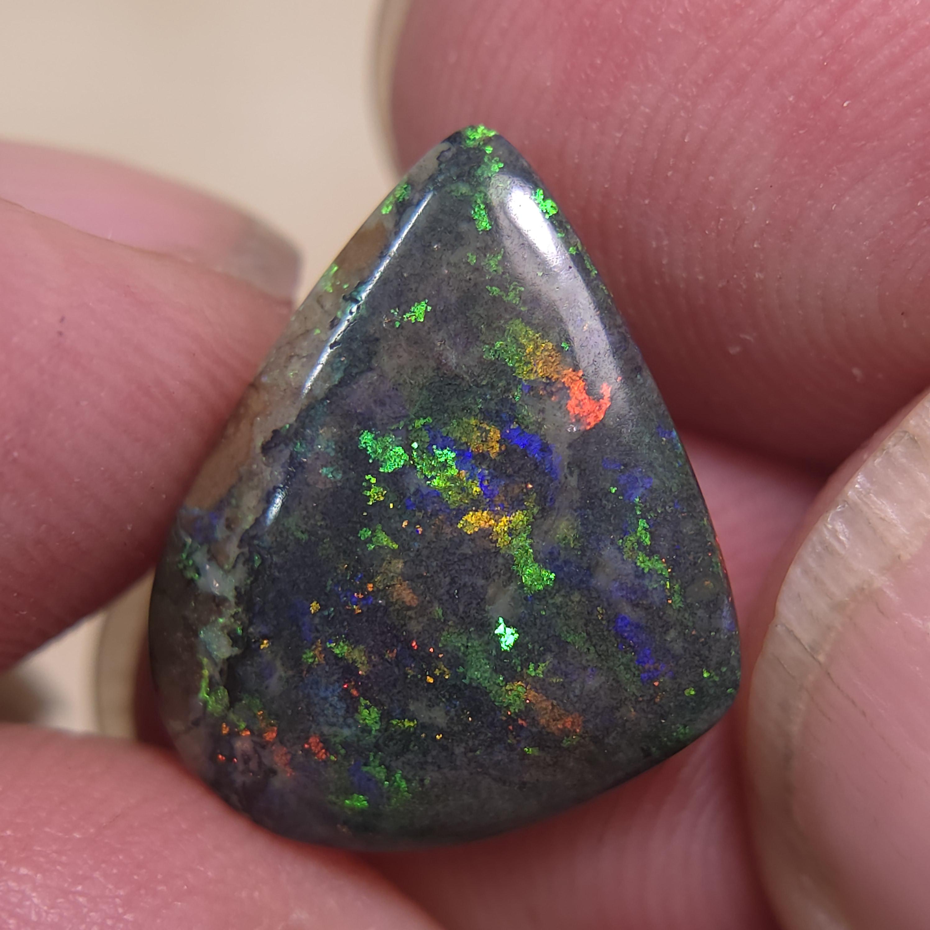 Andamooka Hard Matrix Opal Cabochon  19 x 16mm  A3663