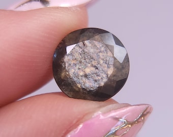 BlackBeryl/Blaquamarine Faceted, Itumbiara, Brazil 10x10x5mm  A4736