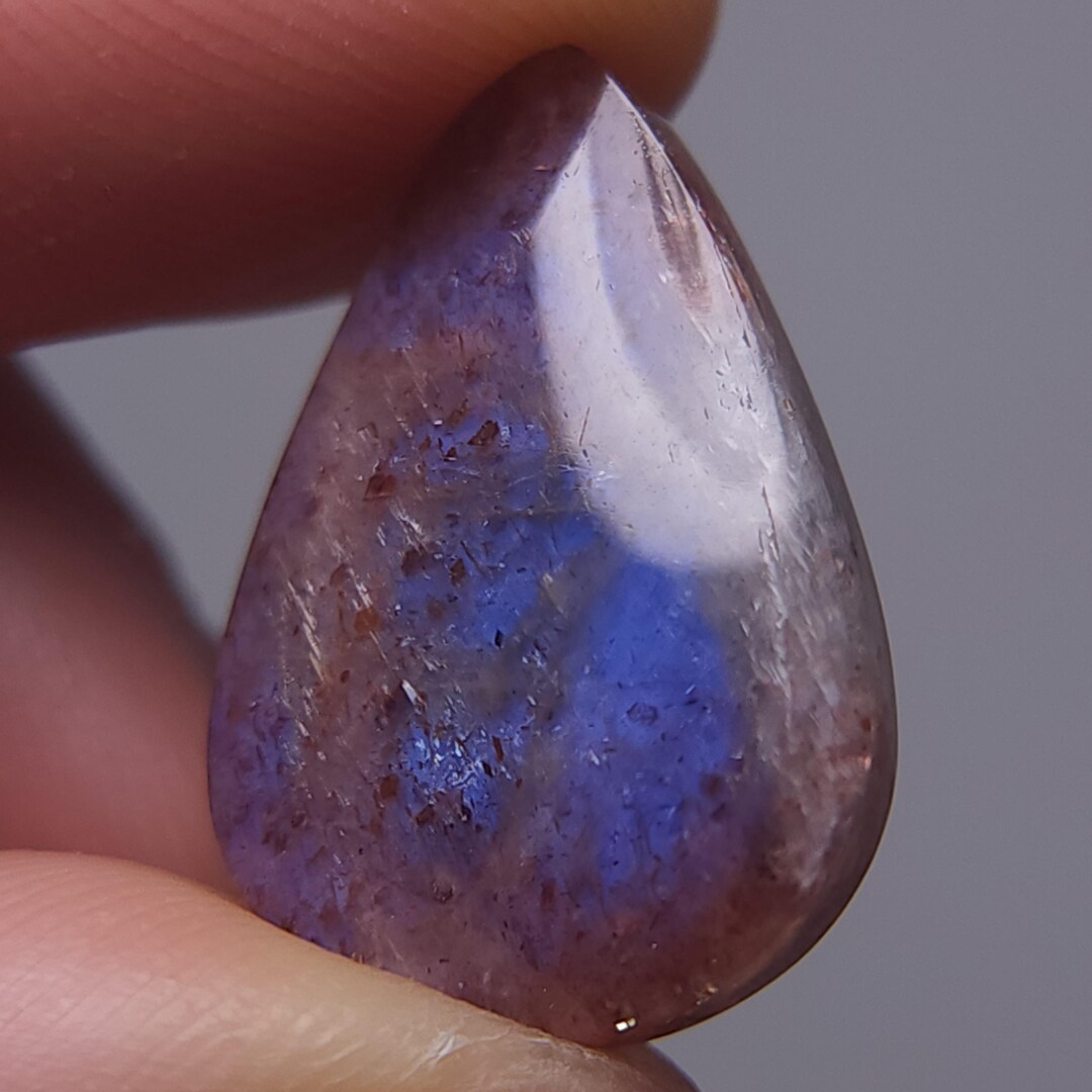 Electric Sunstone Dual Sheen Confetti and Blue Moonstone Cabochon ...