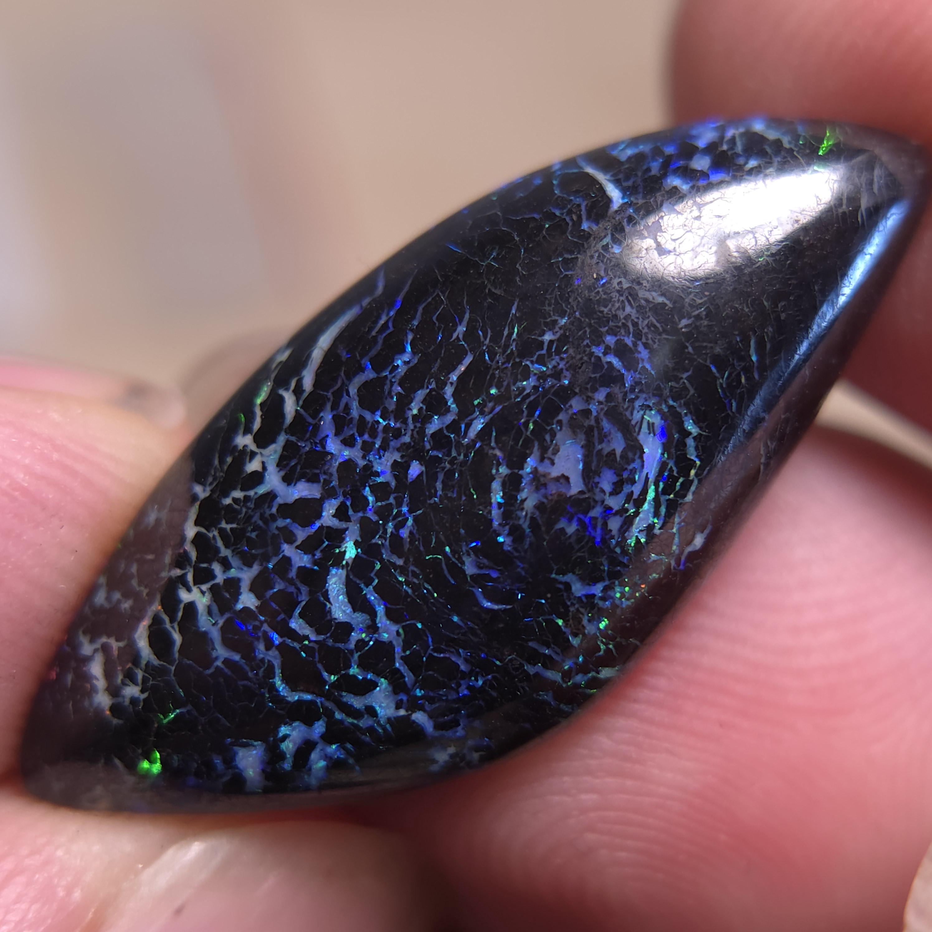 Schwarzer Matrix Boulder Opal 33 x 14 mm A1764 - Etsy Österreich