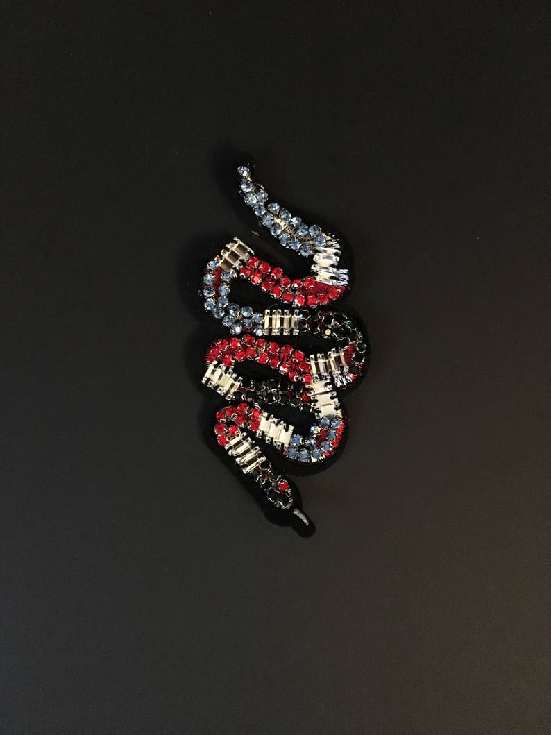 Iron on Patch-Snake Embroidery Patch-Snake Patch-Snake Iron on Patch-Snake Applique-Snake Embroidery-Iron on Applique-Beaded Patch