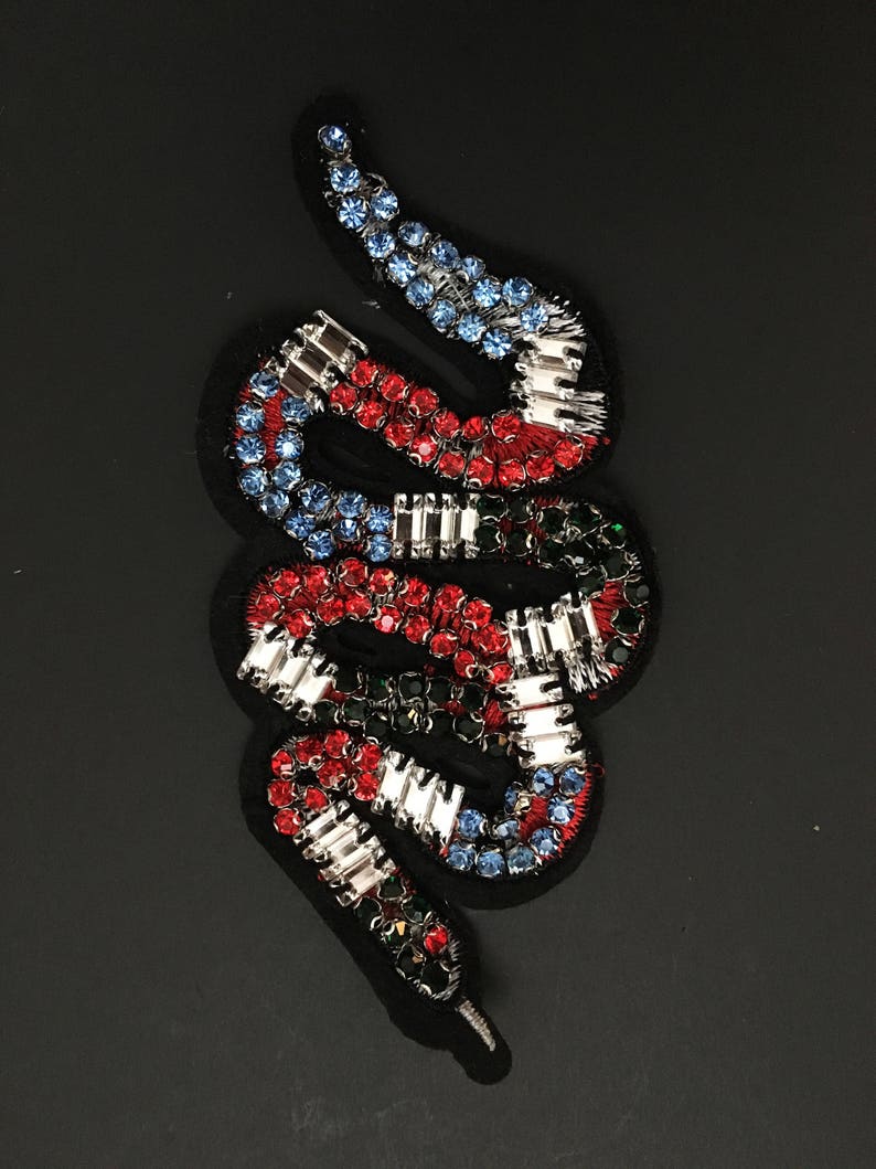 Iron on Patch-Snake Embroidery Patch-Snake Patch-Snake Iron on Patch-Snake Applique-Snake Embroidery-Iron on Applique-Beaded Patch