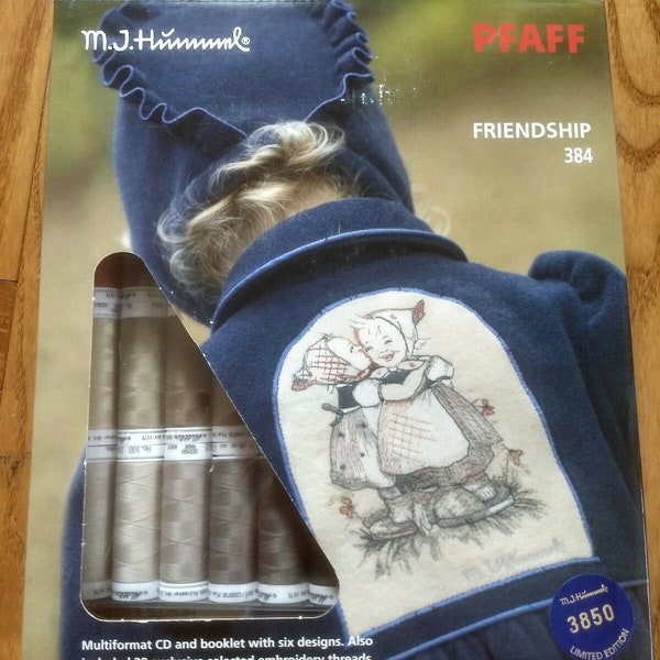 Pfaff M.J. Hummel Friendship 384 Multi-Format Embroidery Design Book and CD