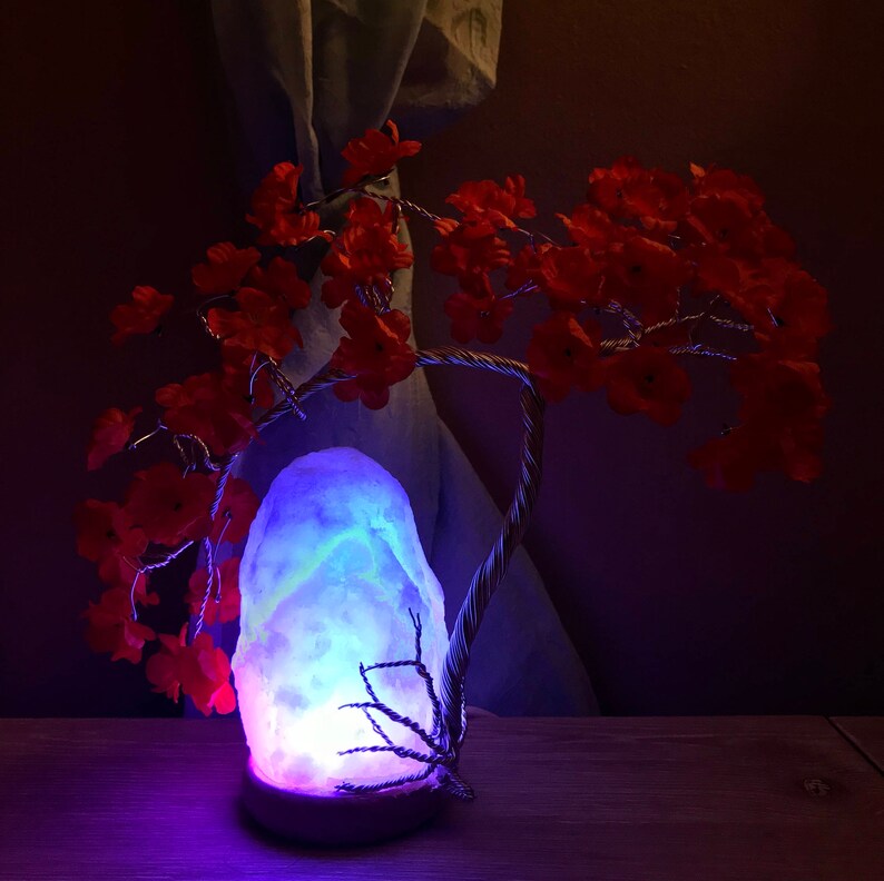 Himalayan Salt Lamp Wire Tree Sculpture Small Image 0
