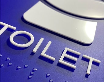 Drumpf.WTF Post-Gender Inclusive Single Occupancy Restroom Sign - Premium Raised Icons and Braille