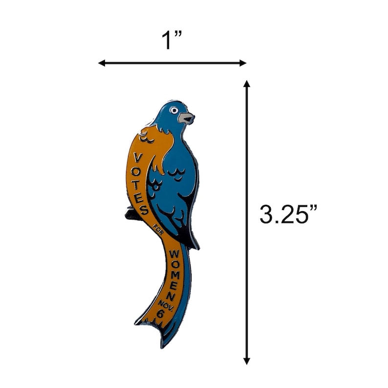 Votes For Women Suffrage Bird Feminist Election Enamel Pin image 2