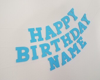 blue birthday banner etsy