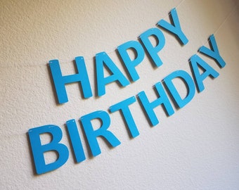 blue birthday banner etsy