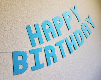 blue birthday banner etsy
