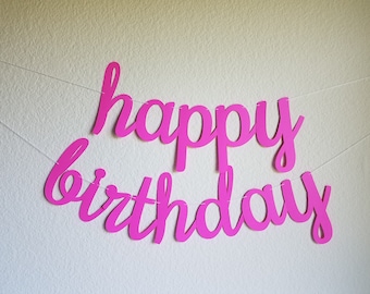 pink birthday banner etsy