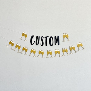 Custom Champagne Banner, Cheers Banner, Toasting Banner, Last Toast On The Coast, Cheers Decorations, Bachelorette Decorations