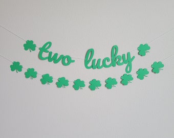 Two Lucky, Two Lucky Banner, Two Lucky Decorations, 2nd Birthday, St. Patrick's Day Themed Decorations, 2nd Birthday Banner