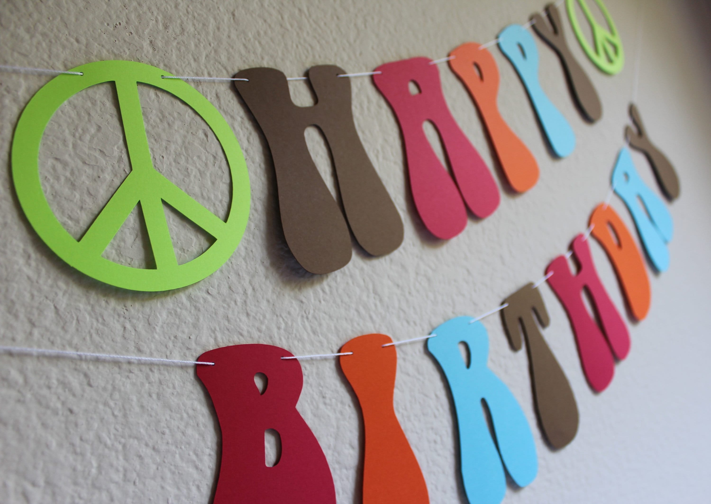 70's Birthday Banner, Groovy Banner, Custom 70's Banner. Custom Groovy Banner, 1970's Themed Banner, Custom banner, Hippy Banner