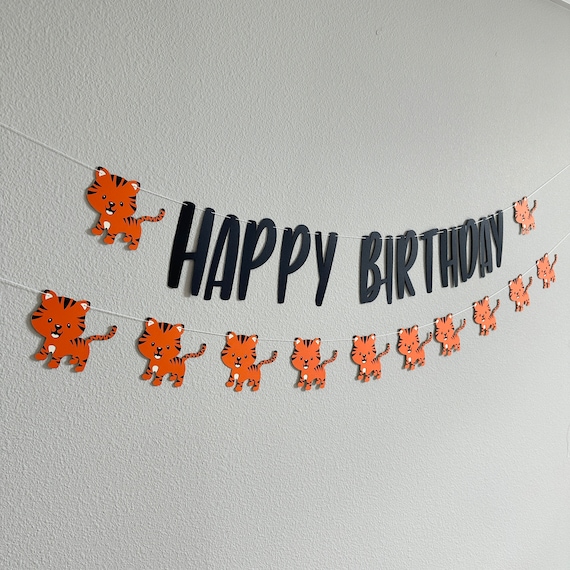 Tiger Banner,  Tiger Garland, Babies Room Tiger Decor, Tiger Decorations, Tiger Room Decor, Tiger Theme, Tiger Home Decor