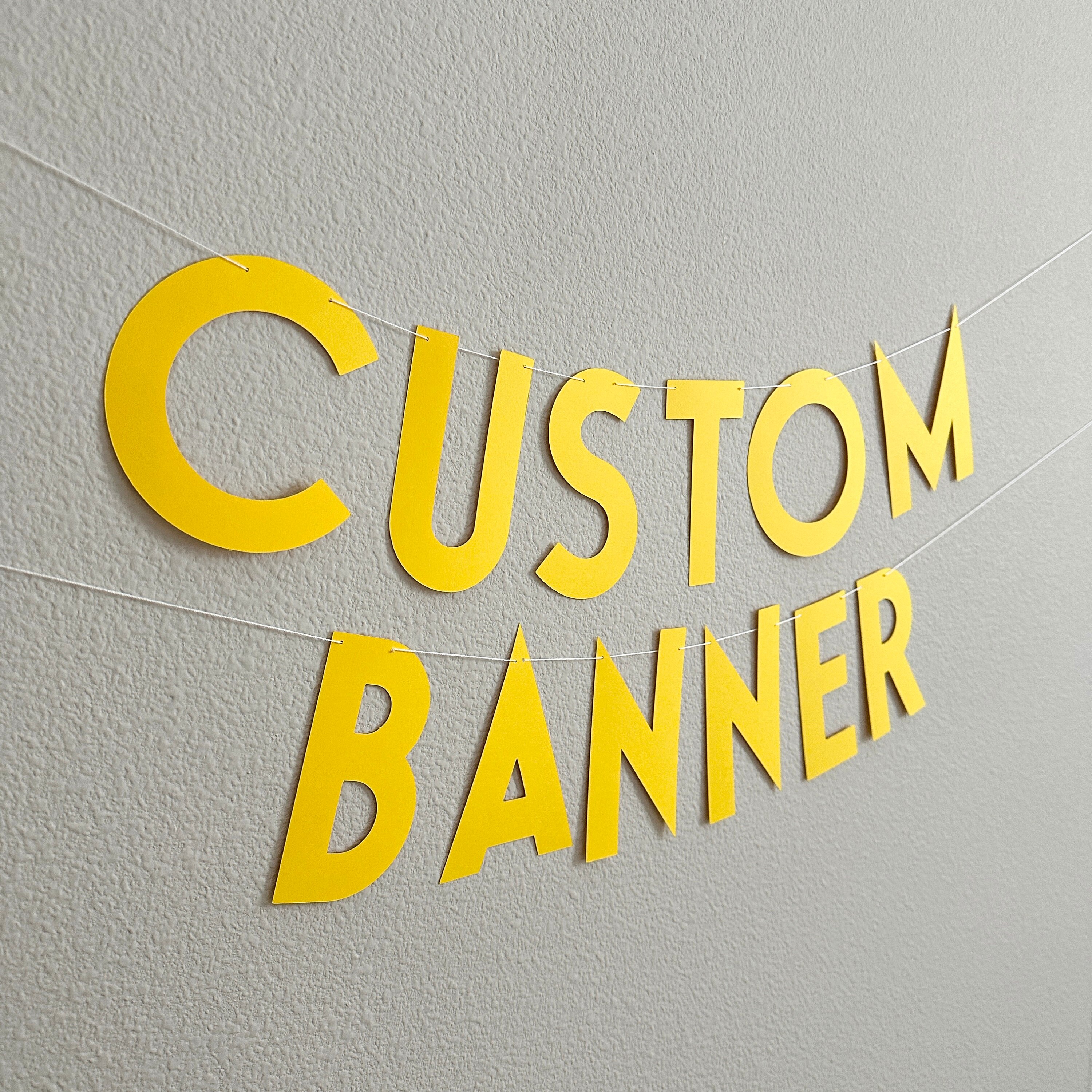 Yellow Banner Add Custom Banner, Custom Yellow Banner, Customizable Banner, Custom Fun ...