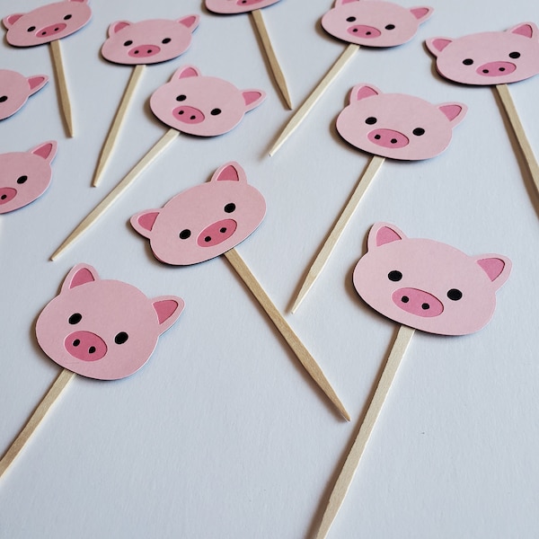 Pig Cupcake Toppers, Pig Decorations, Cute Pig Decorations, Babies Room Pigs, Pigs Birthday Party Decorations, Pig Baby Room Decorations