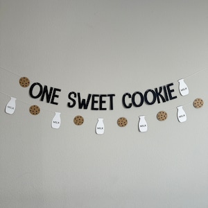 One Sweet Cookie, One Sweet Cookie Banner, Cookie Party Decorations, Cookies and Milk Decorations, Custom Cookie Banner, Cookie Decorations