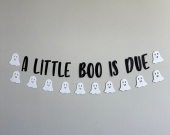 Un pequeño abucheo se debe, un pequeño abucheo se debe estandarte, un pequeño abucheo se debe decoraciones, baby shower de octubre, baby shower de Halloween