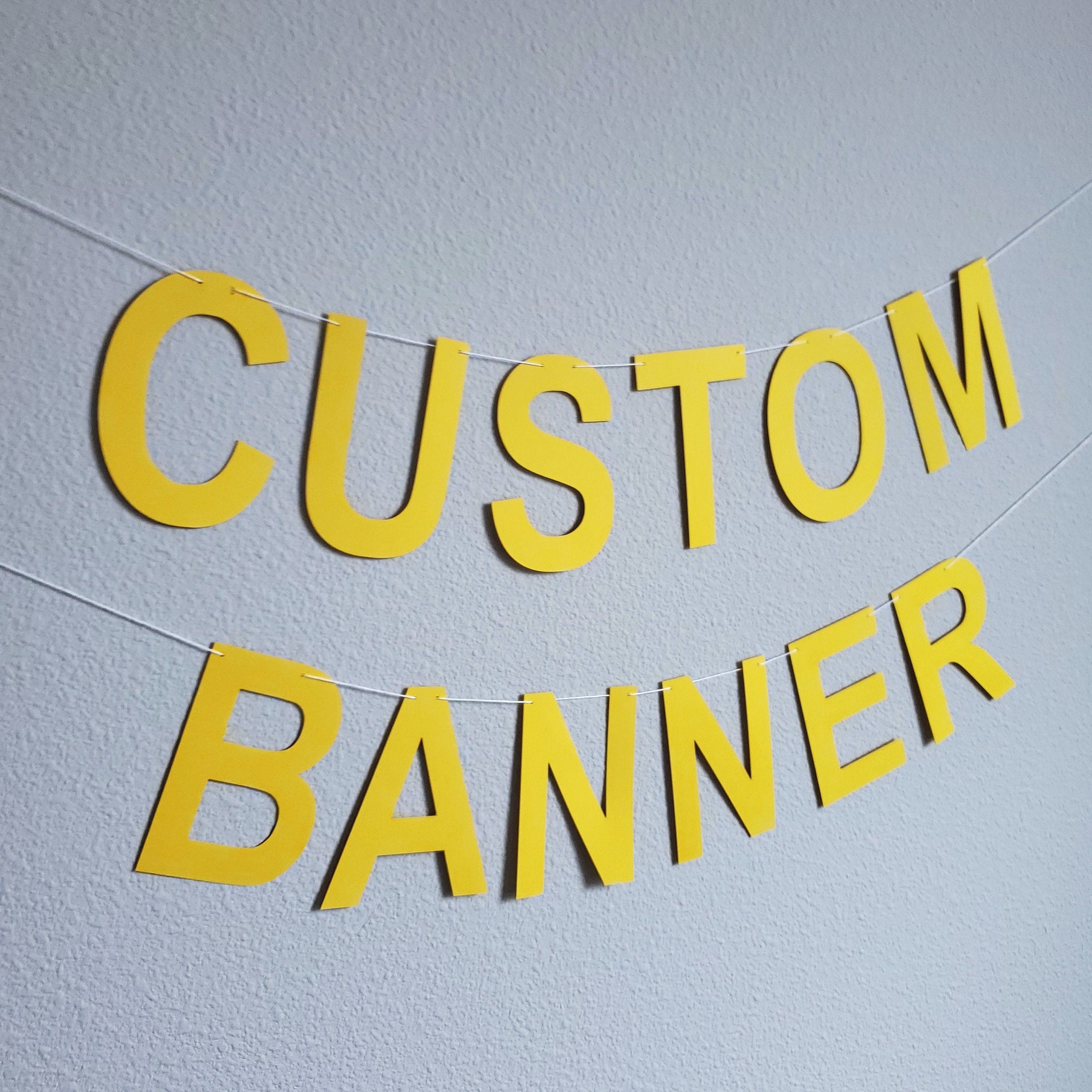 Custom Banner Custom Yellow Banner Customizable Banner Etsy