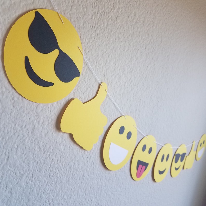 Emoji Garland Emoji Party Garland Emoji Party Decorations Etsy