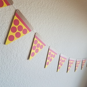 Pizza Garland, Pizza Party Garland, Pizza Party Decorations, Pizza Decorations, Pizza Cake Topper, Pizza Cupcake Toppers