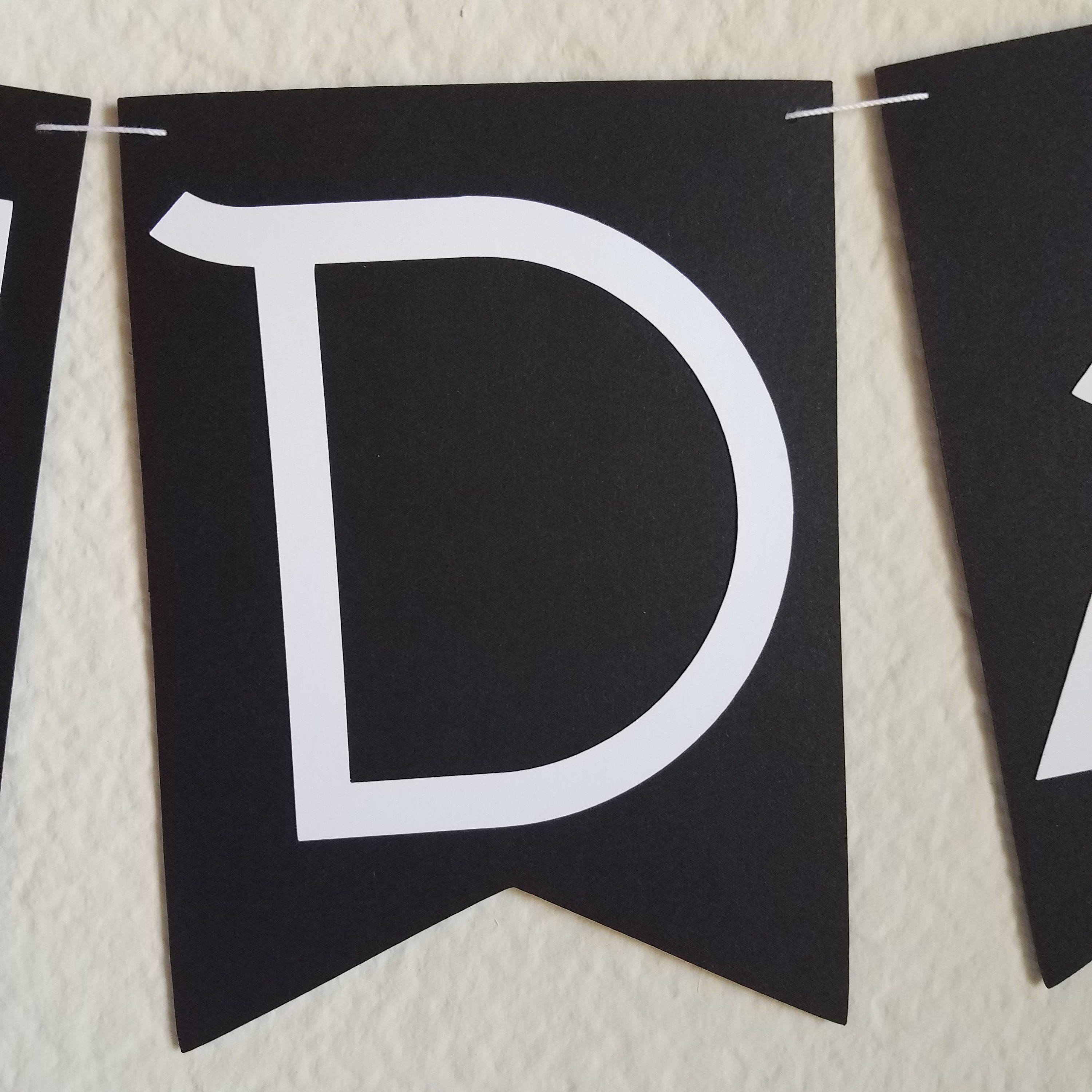 Black & White Patterned Banner, Monochrome Banner, Birthday Party  Decorations, Neutral Party Decor, P163 