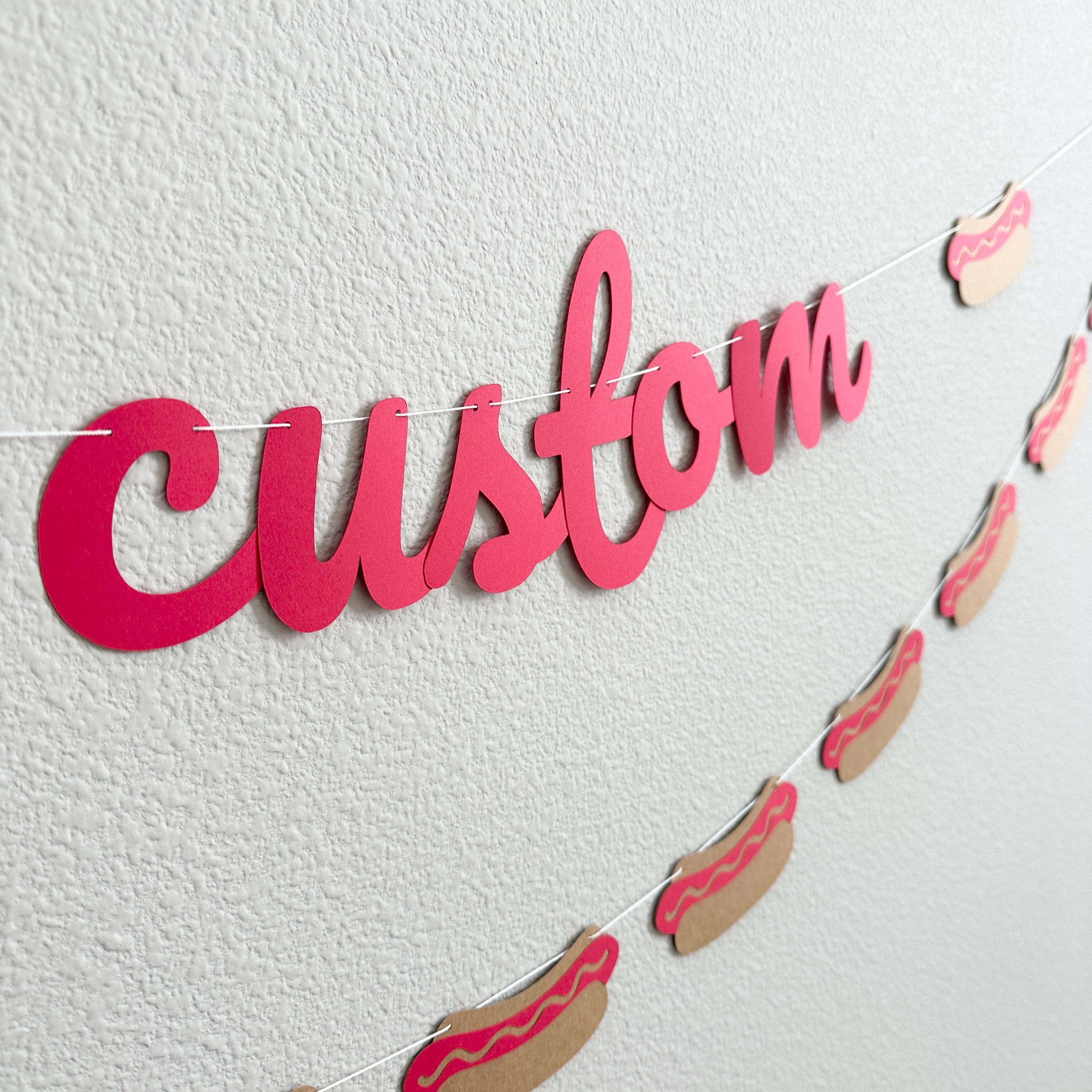 Custom Hot Dog Banner, Hot Dog Decorations, Hot Dog Party Banner, Hot ...