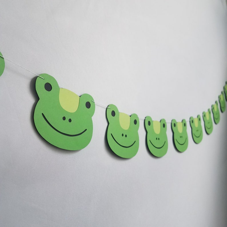 Frog Banner Cute Frog Decorations Frog Decor Frog Baby Room Decorations Frog Garland Babies Room Frogs Frog Birthday Party Decorations