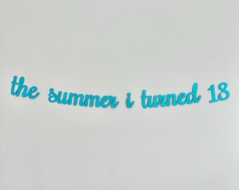 The Summer I Turned 13, 13th Birthday Party, Summertime Birthday Banner, Summer Birthday Decorations, The Summer I Turned 13 Banner