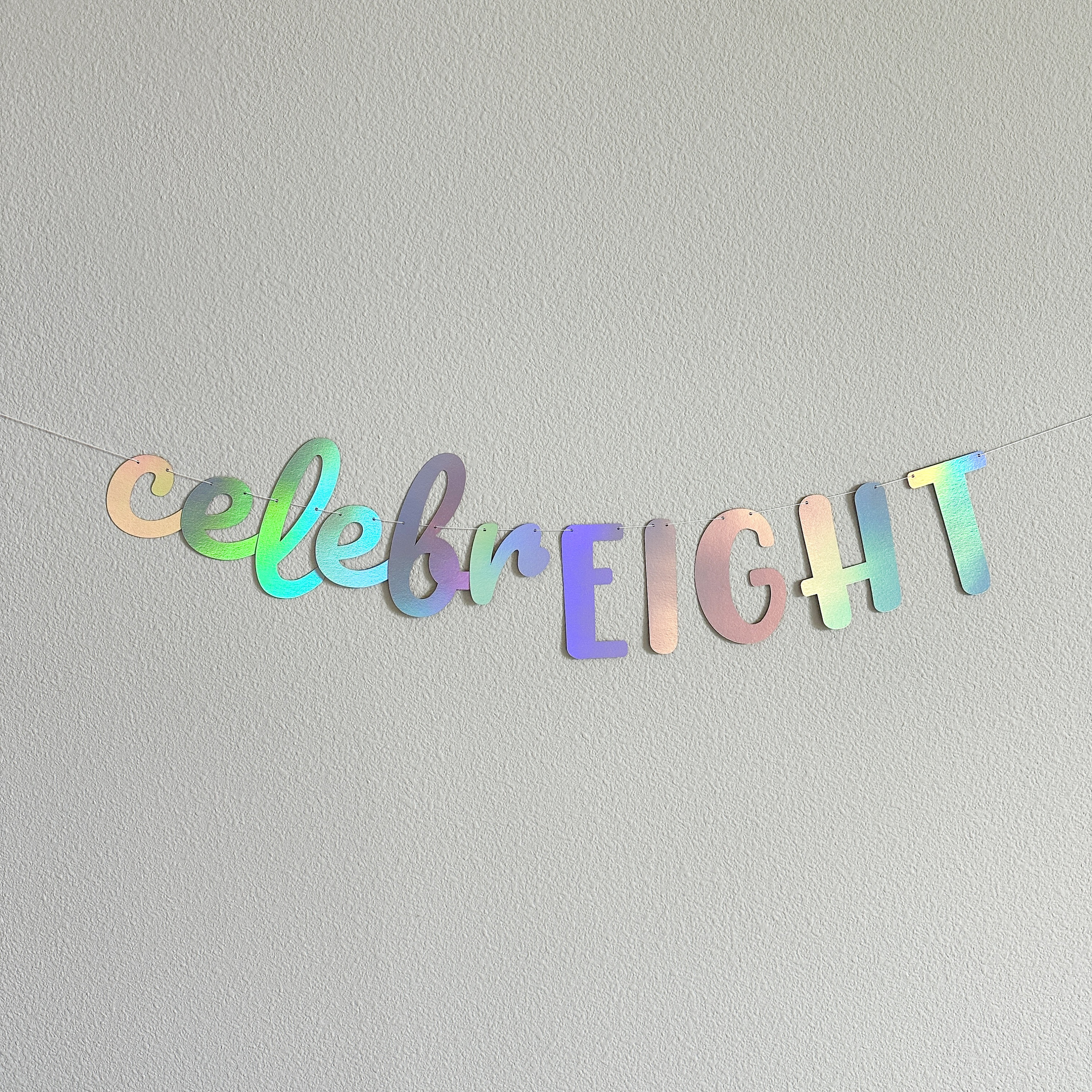 Celebreight, 8th Birthday Banner, Eighth Birthday, 8th Birthday Party ...