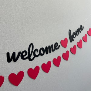 Welcome Home, Welcome Home Banner, Black Welcome Home Banner, Military Welcome Home Banner, Housewarming Decorations